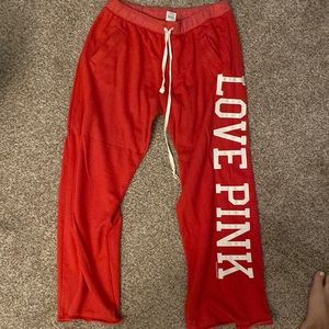 VS Pink wide leg sweatpants